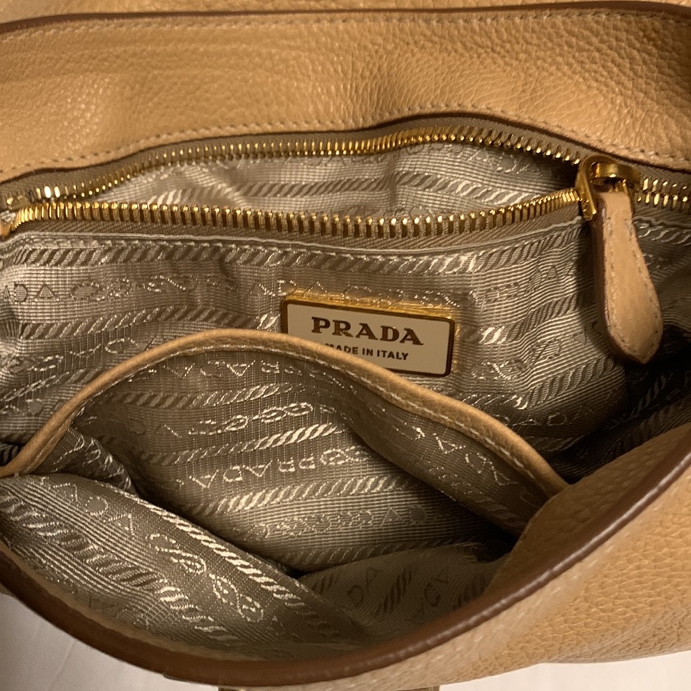 AUTHENTIC PRADA  VIT. DAINO PATTINA LEATHER HANDBAG KEY LOCK WITH DUSTBAG - Picture 7 of 16